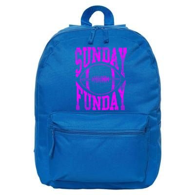 Retro Pink Sunday Funday Football Gift 16 in Basic Backpack