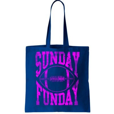 Retro Pink Sunday Funday Football Gift Tote Bag