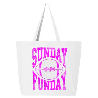 Retro Pink Sunday Funday Football Gift 25L Jumbo Tote