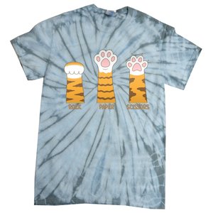 Rock Paper Scissors Cat Tie-Dye T-Shirt