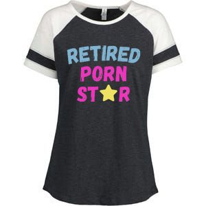 Retired Porn Star Enza Ladies Jersey Colorblock Tee