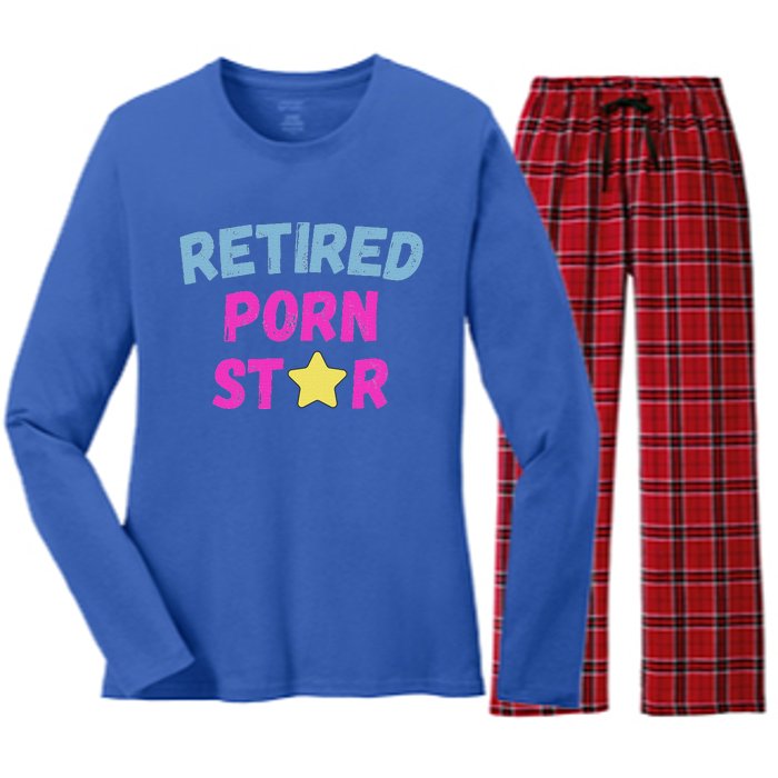 Retired Porn Star Women's Long Sleeve Flannel Pajama Set 