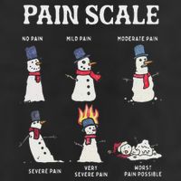 Retro Pain Scale Snowman Trauma Nurse Christmas Nursing 7 Panel Mesh Trucker Snapback Hat