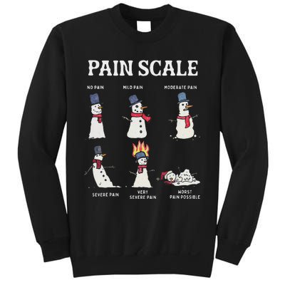 Retro Pain Scale Snowman Trauma Nurse Christmas Nursing Sweatshirt