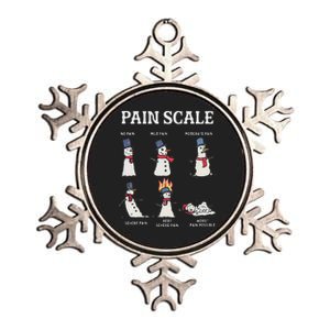 Retro Pain Scale Snowman Trauma Nurse Christmas Nursing Metallic Star Ornament