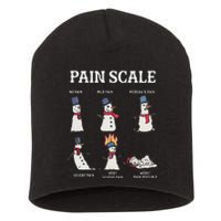 Retro Pain Scale Snowman Trauma Nurse Christmas Nursing Short Acrylic Beanie