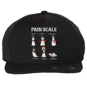 Retro Pain Scale Snowman Trauma Nurse Christmas Nursing Wool Snapback Cap