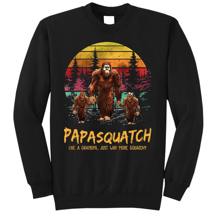 Retro Papa Squatch Like A Grandpa Funny Bigfoot Sasquatch Sweatshirt