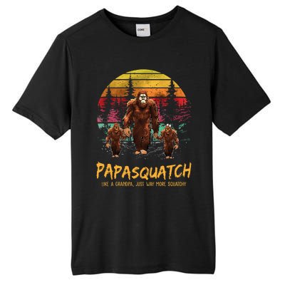 Retro Papa Squatch Like A Grandpa Funny Bigfoot Sasquatch Tall Fusion ChromaSoft Performance T-Shirt