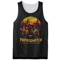 Retro Papa Squatch Like A Grandpa Funny Bigfoot Sasquatch Mesh Reversible Basketball Jersey Tank