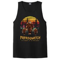 Retro Papa Squatch Like A Grandpa Funny Bigfoot Sasquatch PosiCharge Competitor Tank