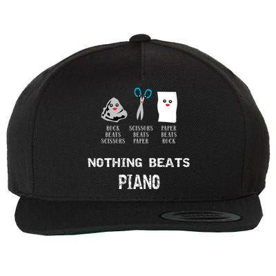 Rock Paper Scissors Piano Cool Classical Music Lovers Funny Gift Wool Snapback Cap