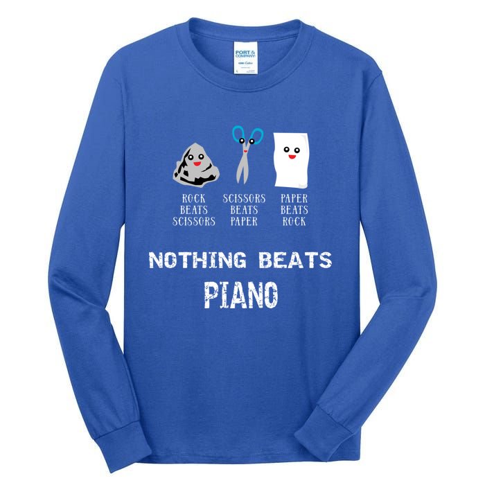 Rock Paper Scissors Piano Cool Classical Music Lovers Funny Gift Tall Long Sleeve T-Shirt