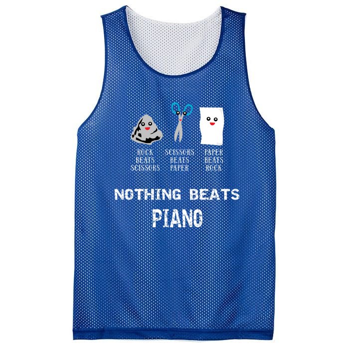 Rock Paper Scissors Piano Cool Classical Music Lovers Funny Gift Mesh Reversible Basketball Jersey Tank