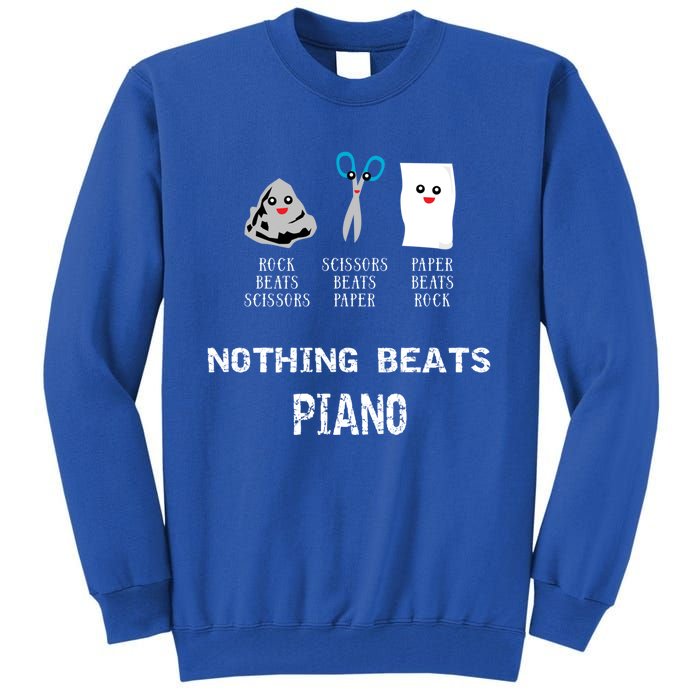 Rock Paper Scissors Piano Cool Classical Music Lovers Funny Gift Tall Sweatshirt