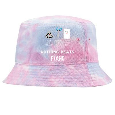 Rock Paper Scissors Piano Cool Classical Music Lovers Funny Gift Tie-Dyed Bucket Hat