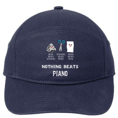 Rock Paper Scissors Piano Cool Classical Music Lovers Funny Gift 7-Panel Snapback Hat