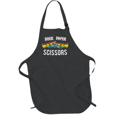 Rock Paper Scissors Apparel Homosexual Couple LGBTQ Lesbian LGBT Pride Month Full-Length Apron With Pockets