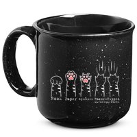 Rock Paper Scissors Cat Funny Kitten Cute Paw 15oz Campfire Ceramic Mug