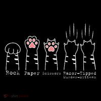 Rock Paper Scissors Cat Funny Kitten Cute Paw Flatbill Hat