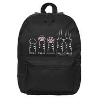 Rock Paper Scissors Cat Funny Kitten Cute Paw 16 in Basic Backpack