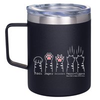 Rock Paper Scissors Cat Funny Kitten Cute Paw 12oz Stainless Steel Coffee Mug