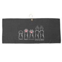 Rock Paper Scissors Cat Funny Kitten Cute Paw Large Microfiber Waffle Golf Towel