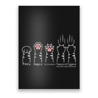 Rock Paper Scissors Cat Funny Kitten Cute Paw Poster
