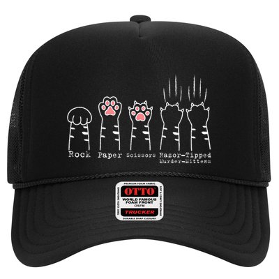 Rock Paper Scissors Cat Funny Kitten Cute Paw Trucker Hat