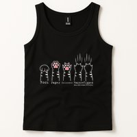 Rock Paper Scissors Cat Funny Kitten Cute Paw Tank Top