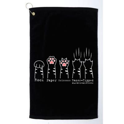 Rock Paper Scissors Cat Funny Kitten Cute Paw Golf Towel