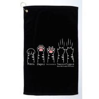 Rock Paper Scissors Cat Funny Kitten Cute Paw Golf Towel