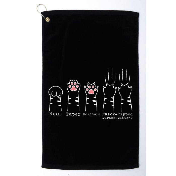 Rock Paper Scissors Cat Funny Kitten Cute Paw Golf Towel