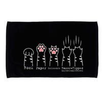 Rock Paper Scissors Cat Funny Kitten Cute Paw Microfiber Hand Towel