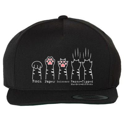 Rock Paper Scissors Cat Funny Kitten Cute Paw Wool Snapback Cap