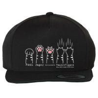 Rock Paper Scissors Cat Funny Kitten Cute Paw Wool Snapback Cap