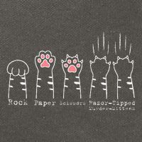 Rock Paper Scissors Cat Funny Kitten Cute Paw Cotton Canvas Backpack