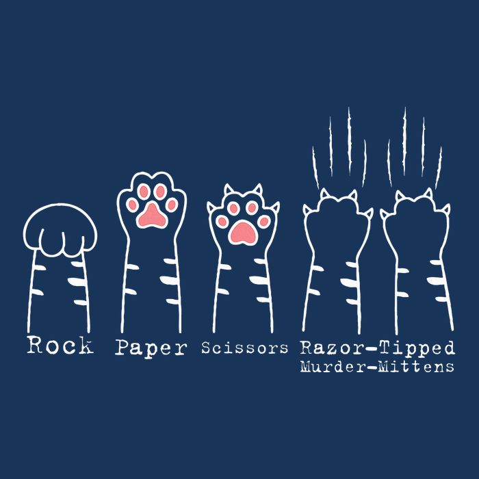 Rock Paper Scissors Cat Funny Kitten Cute Paw Infant Baby Jersey Bodysuit