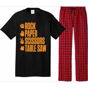 Rock Paper Scissors Table Saw Funny Carpenter Cute Gift Pajama Set