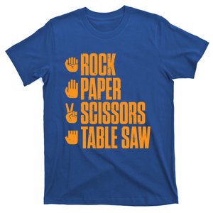 Rock Paper Scissors Table Saw Funny Carpenter Cute Gift T-Shirt