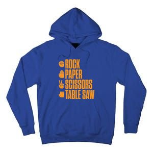 Rock Paper Scissors Table Saw Funny Carpenter Cute Gift Tall Hoodie