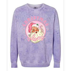 Retro Pink Santa Claus Pink Christmas Vibes Christmas Design Colorblast Crewneck Sweatshirt