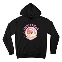 Retro Pink Santa Claus Pink Christmas Vibes Christmas Design Hoodie