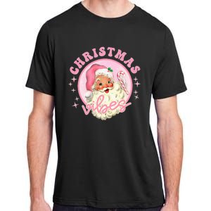 Retro Pink Santa Claus Pink Christmas Vibes Christmas Design Adult ChromaSoft Performance T-Shirt