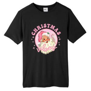 Retro Pink Santa Claus Pink Christmas Vibes Christmas Design Tall Fusion ChromaSoft Performance T-Shirt