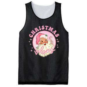 Retro Pink Santa Claus Pink Christmas Vibes Christmas Design Mesh Reversible Basketball Jersey Tank