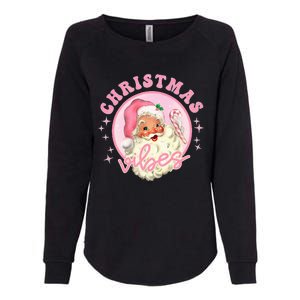 Retro Pink Santa Claus Pink Christmas Vibes Christmas Design Womens California Wash Sweatshirt