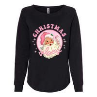 Retro Pink Santa Claus Pink Christmas Vibes Christmas Design Womens California Wash Sweatshirt