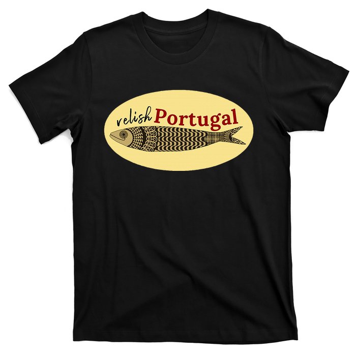 Relish Portugal Sardine Logo Portuguese Tile Sidewalk T-Shirt