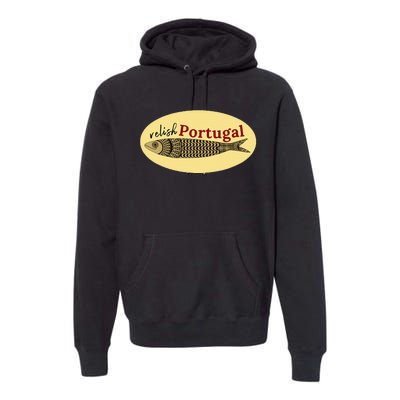 Relish Portugal Sardine Logo Portuguese Tile Sidewalk Premium Hoodie